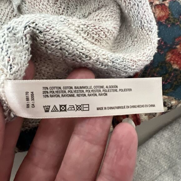 Anthropologie Saturday/Sunday Delwyn Floral Zip Jacket Top Women’s Size M Boho - Picture 6 of 12